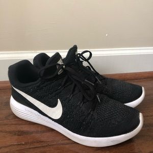 Sz 11.5 Men’s Nike Lunarlon Flyknit 2 Black Shoes